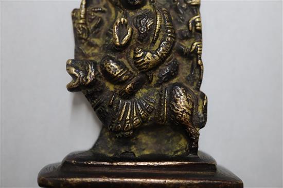 Two Sino-Tibetan bronze figures of deities, 19th century